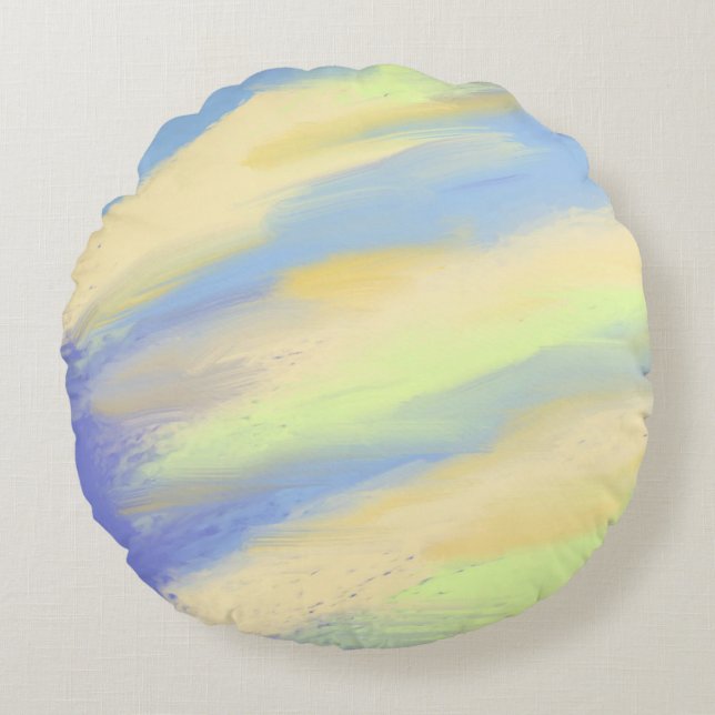 abstract painting art round cushion (Front)