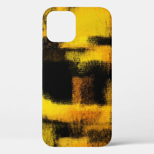 Abstract Painting   Black and Yellow iPhone 12 Pro Case