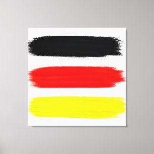 Abstract Painting Black Red Yellow Canvas Print
