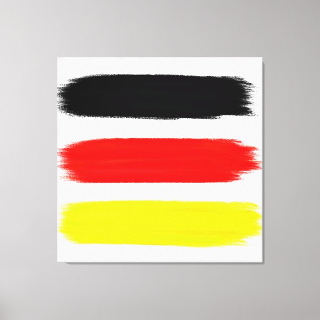 Abstract Painting | Black Red Yellow Canvas Print (Front)