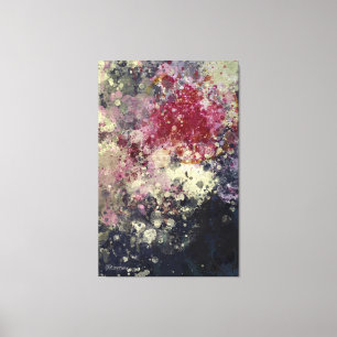 Abstract Painting "Blàths Cherry" Canvas Print