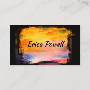 abstract painting bold colourful artistic design  business card