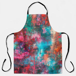Abstract painting. Brushstrokes, spots of paint. M Apron