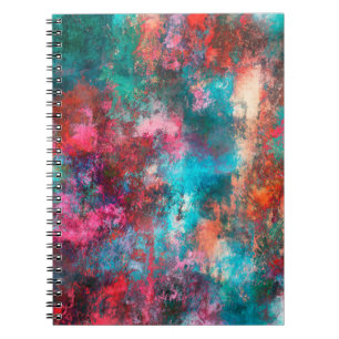 Abstract painting. Brushstrokes, spots of paint. M Notebook