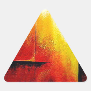 Abstract Painting by Hizli Triangle Sticker