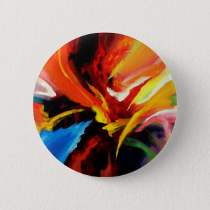 Abstract Painting by Serdar Hizli 6 Cm Round Badge