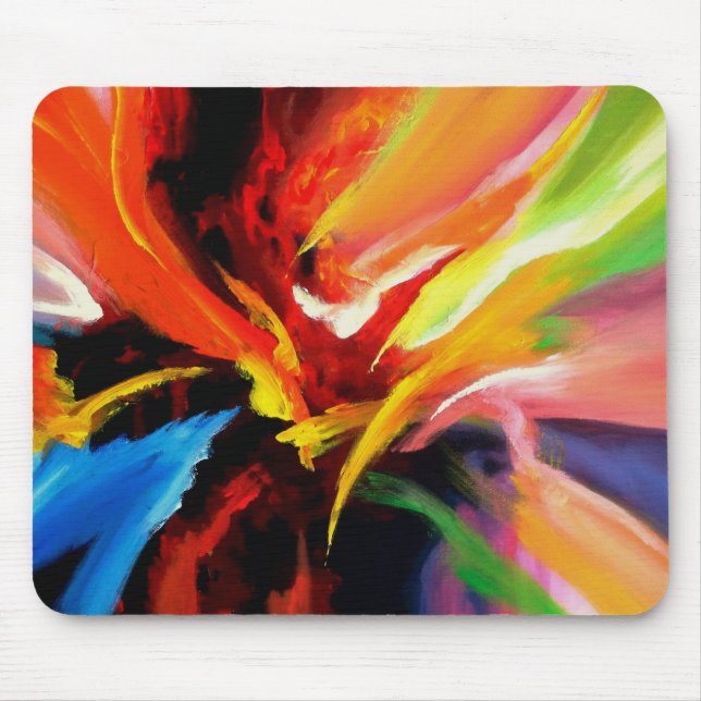 Abstract Painting by Serdar Hizli Mouse Pad (Front)