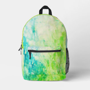 Abstract Painting Coastal Pattern Luggage Printed Backpack