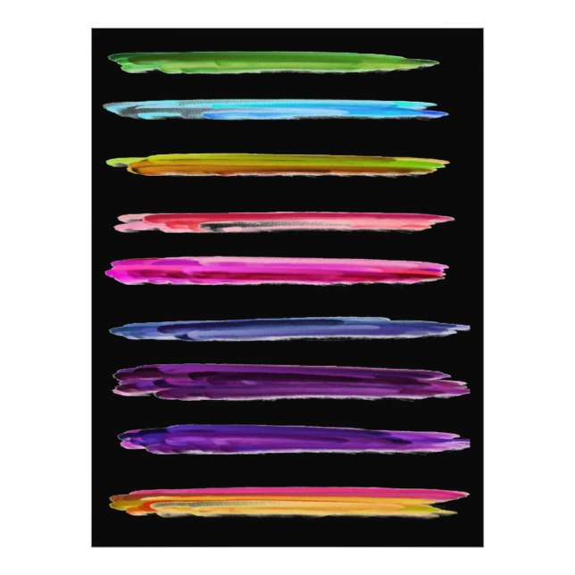 Abstract Painting Colourful Paint Brush Strokes #2 Photo Print (Front)