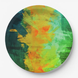 Abstract Painting Colours #18 Paper Plate