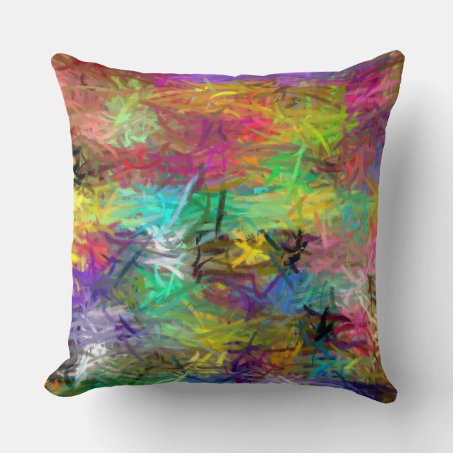 Abstract Painting Colours #85 Cushion (Front)