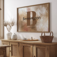 Abstract Painting Custom Last Name Decor Prints