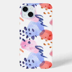 Abstract painting cute watercolor pattern iPhone 15 mini case