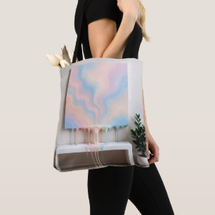 Abstract Painting Dripping on a Bench  Tote Bag