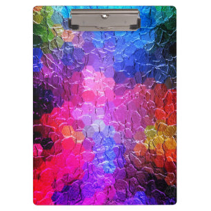 Abstract Painting Dynamic Colourful Clipboard