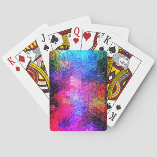 Abstract Painting Dynamic Colourful Playing Cards