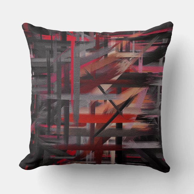 Abstract Painting Dynamic Colours #13 Cushion (Front)