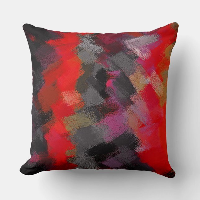 Abstract Painting Dynamic Colours #2 Cushion (Front)