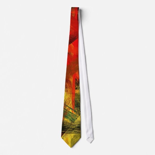 Abstract Painting | Dynamic Colours #74 Tie (Front)