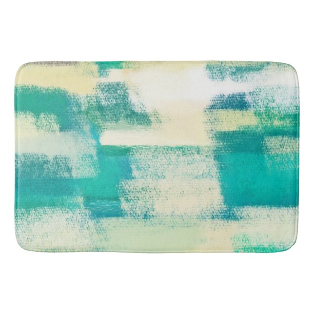 Abstract Painting | Dynamic Colours Bath Mat (Front)
