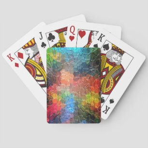 Abstract Painting Dynamic Colours Playing Cards