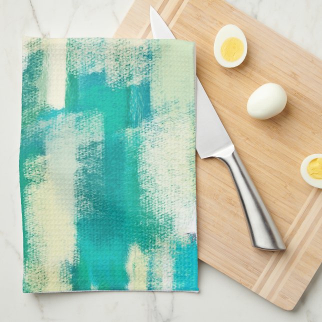 Abstract Painting | Dynamic Colours Tea Towel (Quarter Fold)
