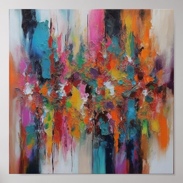 Abstract Painting - Eloquent Expression Through Co Poster (Front)