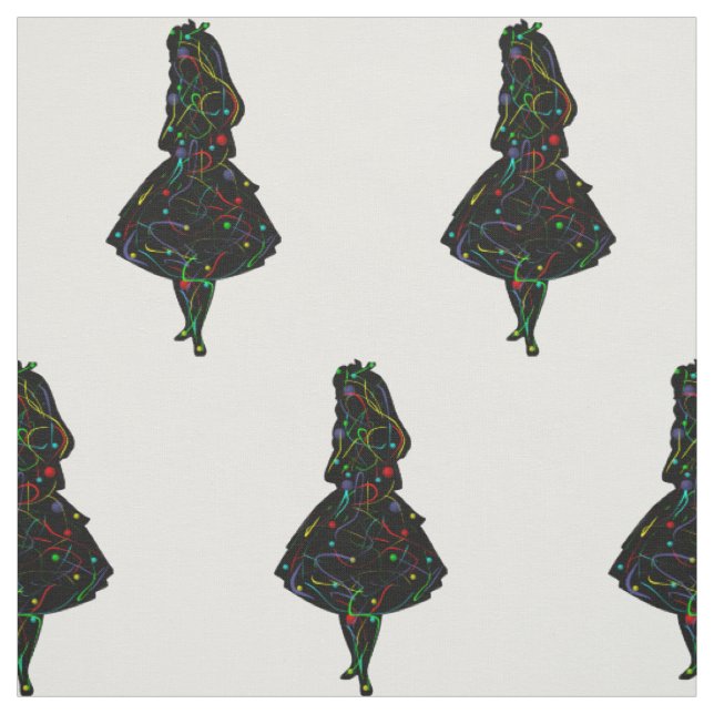 Abstract Painting Girl Fabric (Swatch)