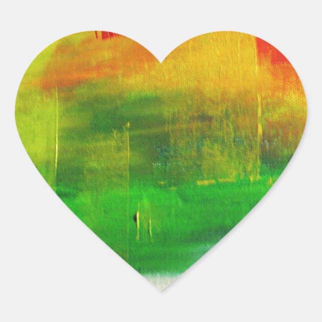 Abstract Painting Heart Sticker (Front)