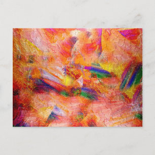 Abstract painting Infinite sunset Postcard