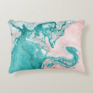 Abstract painting. Modern artwork. Marble effect p Decorative Cushion