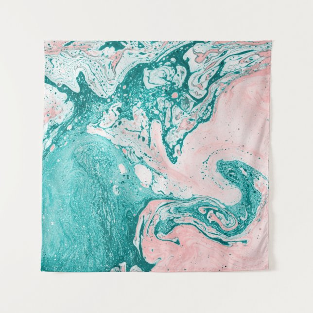 Abstract painting. Modern artwork. Marble effect p Tapestry (Front)