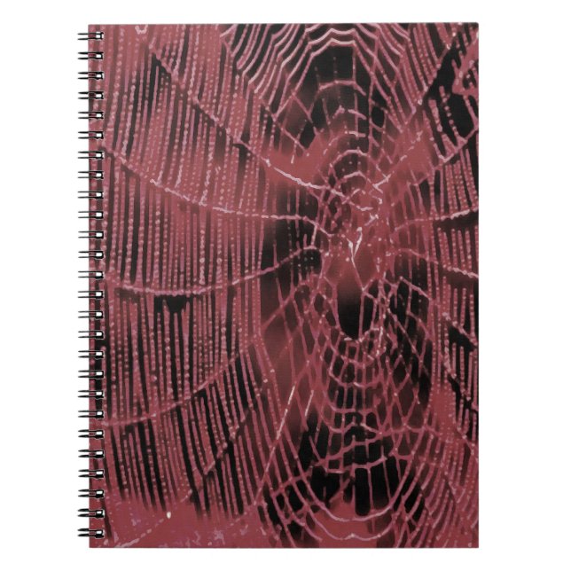 Abstract Painting Of A Magenta Pink Cobweb Notebook (Front)