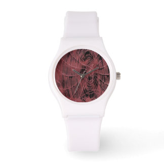 Abstract Painting Of A Magenta Pink Cobweb Watch