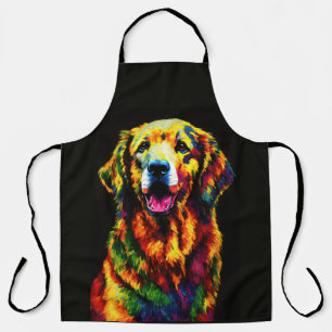 Abstract Painting of Golden Retriever Apron