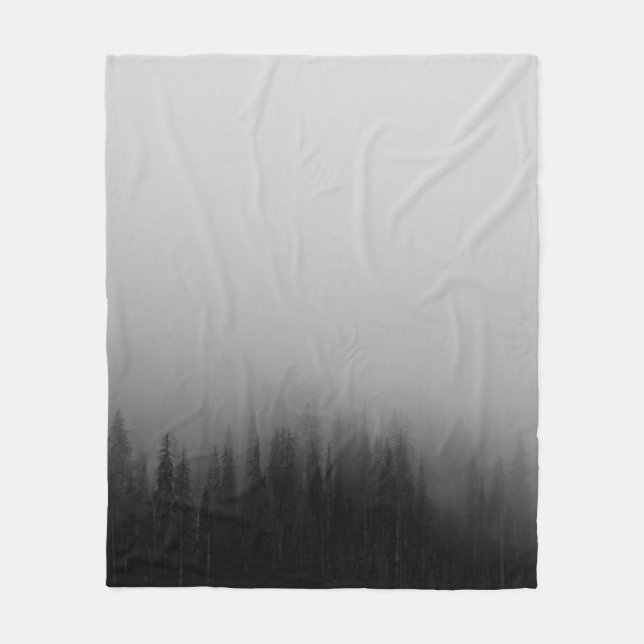 ABSTRACT PAINTING OF PINE TREE FOREST FLEECE BLANKET (Front)