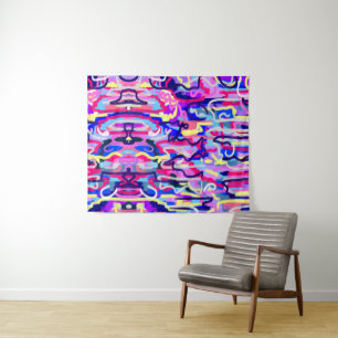 Abstract Painting of Shapes and Colours Tapestry