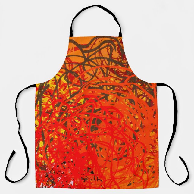 Abstract painting on canvas. Hand made art. Colorf Apron (Front)