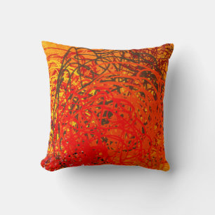 Abstract painting on canvas. Hand made art. Colorf Cushion