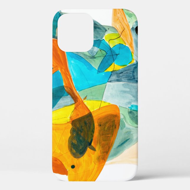  abstract painting on paper with vibrant colours,  Case-Mate iPhone case (Back)