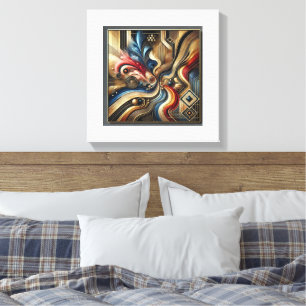 Abstract Painting on Premium Wrapped Canvas. Canvas Print