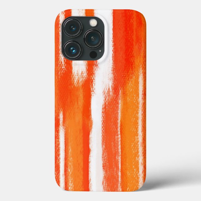 Abstract Painting | Orange White Abstract Art Case (Back)