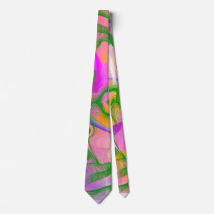 Abstract Painting Rainbow Colours  Tie