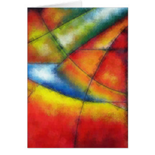 abstract painting red yellow green blue