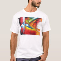 abstract painting red yellow green blue