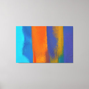 Abstract Painting   Retro Colourful 12 Canvas Print