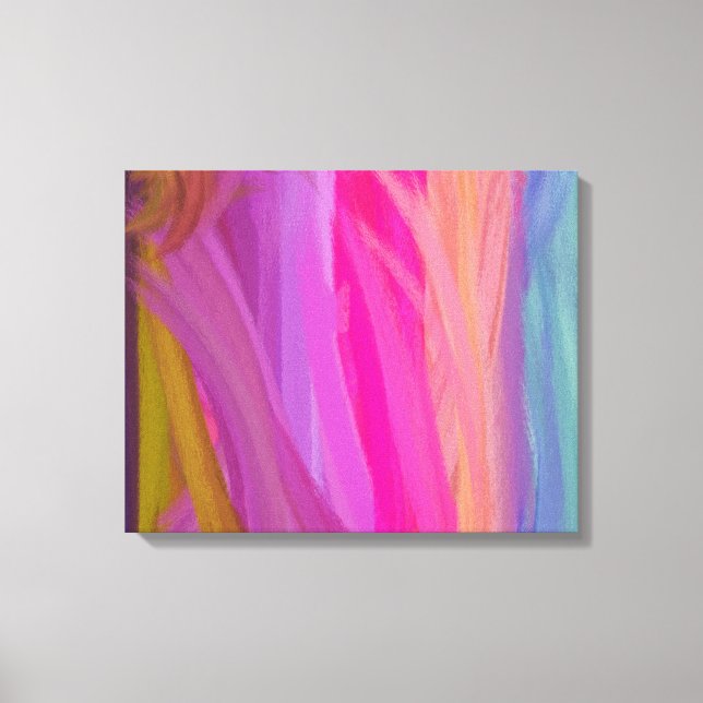 Abstract Painting | Retro Colourful 15 Canvas Print (Front)