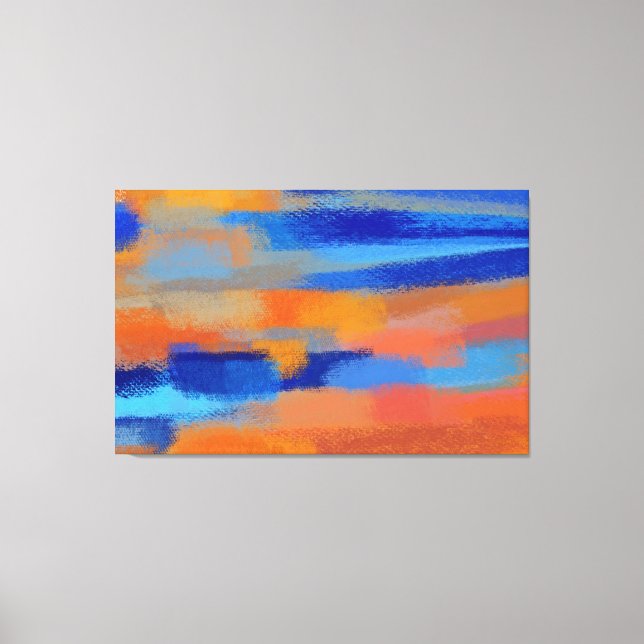 Abstract Painting | Retro Colourful 8 Canvas Print (Front)