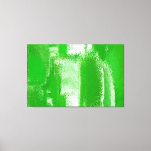 Abstract Painting   Retro Green 10 Canvas Print