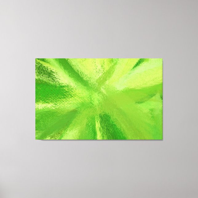 Abstract Painting | Retro Green 21 Canvas Print (Front)